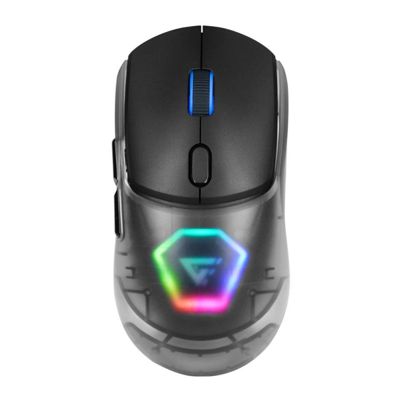 MOUSE GAME FACTOR MOW700-BK - CARCASAS INTERCAMBIABLES, 2.4G+BT, PIXART 3395, 26, 000 DPI, RGB, NEGR