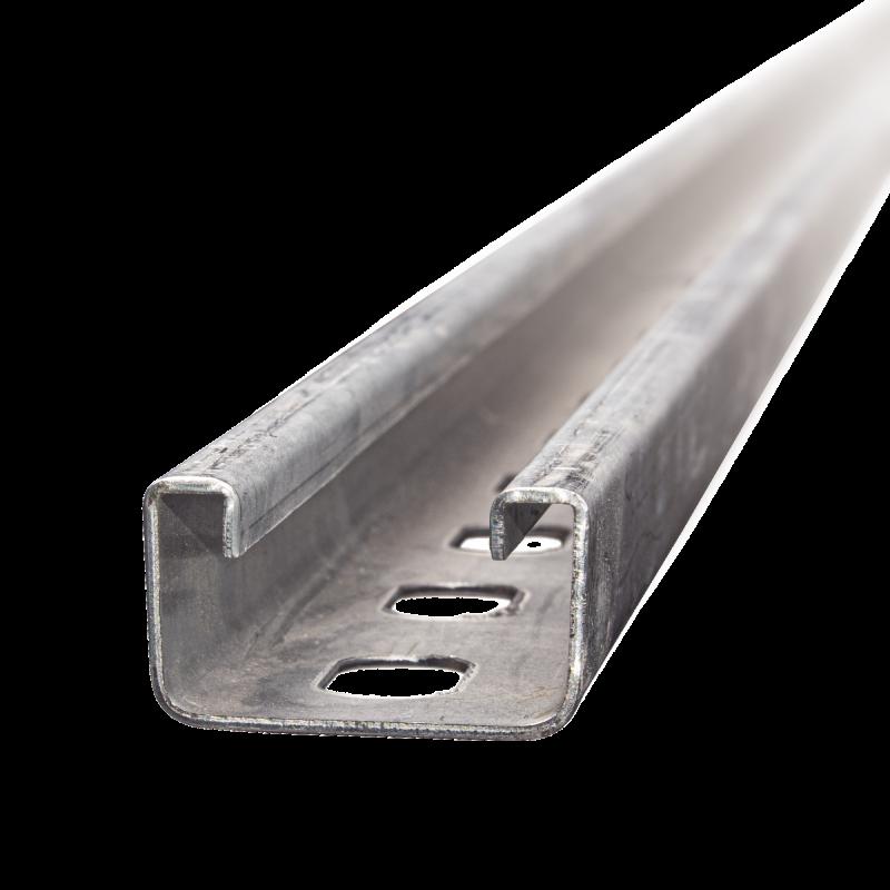 Unicanal Perforado 4 X 2 cm X 3 m / Calibre 14 / Galvanizado Electrolítico. ANC-UOC4X2