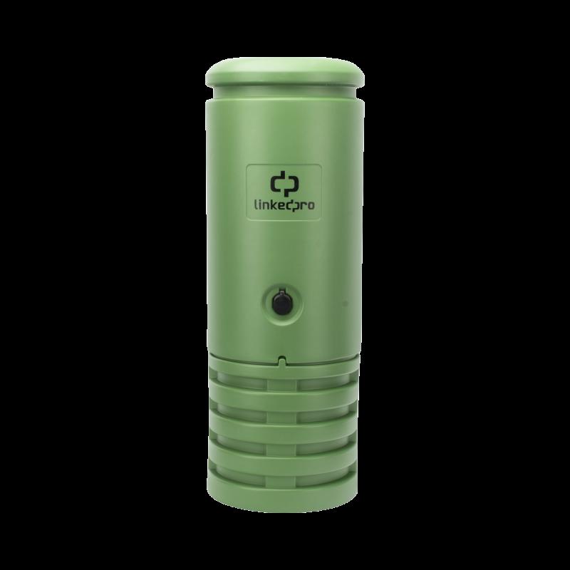 Pedestal para Cajas de Empalme de Fibra Óptica Cilíndrico Color Verde con Bracket Estandar (No inc