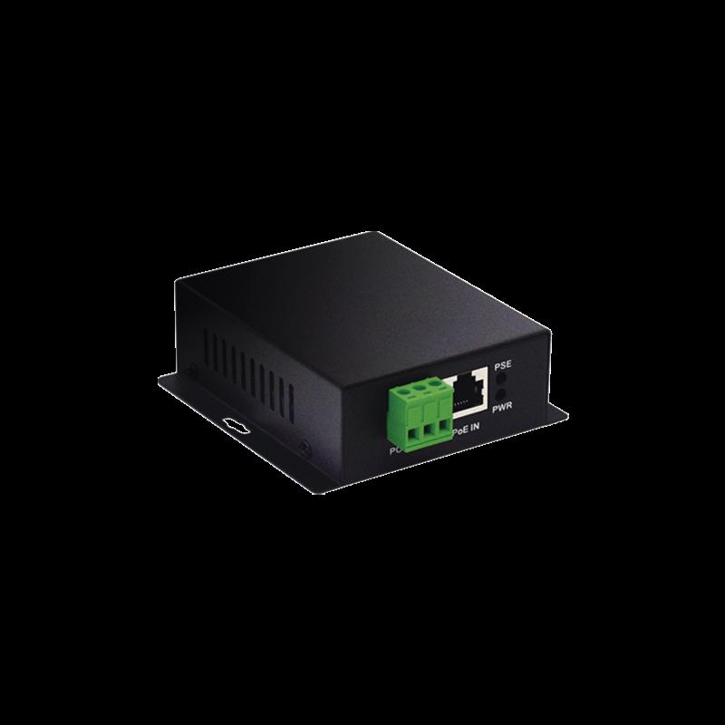 Convertidor PoE Industrial / Entrada PoE 802.3 af/at / Salida PoE pasivo 24V / Conexión plug and pl