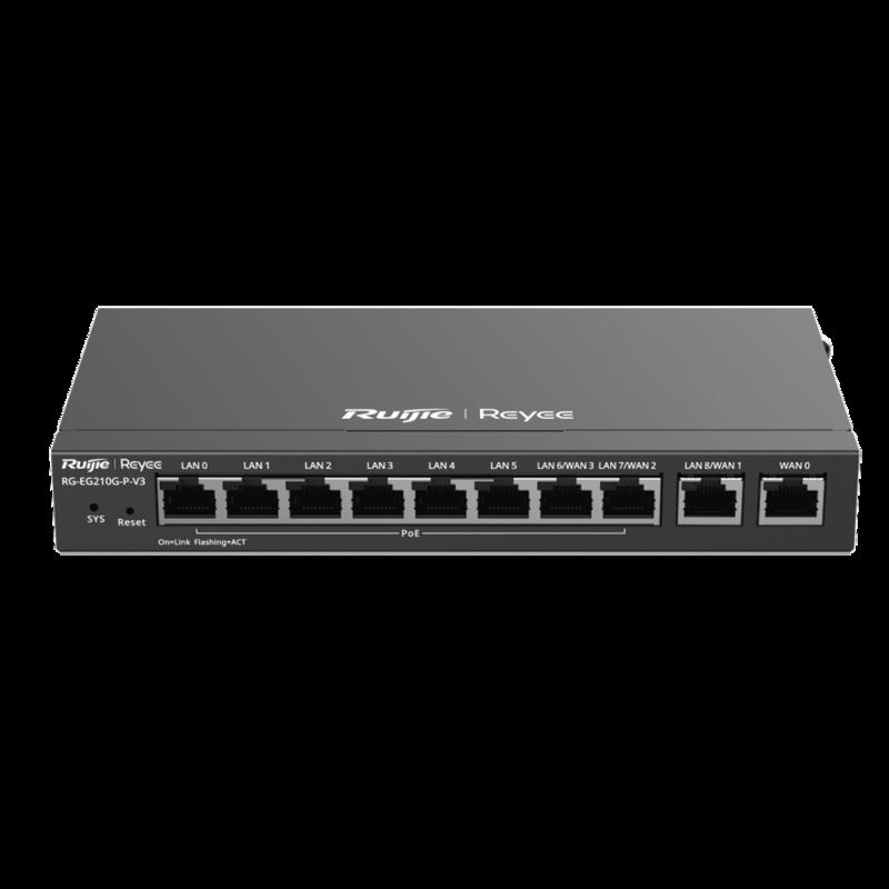 Router Balanceador con Función SD-WAN, PoE+ hasta 110w, 10 puertos gigabit (8 puertos PoE), soporta