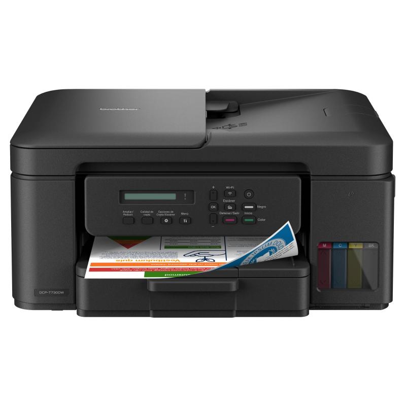 Multifuncional Tinta Continua Brother DCPT730DW - impresión dúplex, 27 ppm negro/23 ppm color, USB