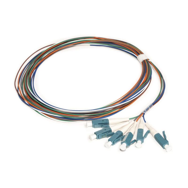 Kit de 6 Pigtails con Conector LC, Multimodo 50/125 OM4, 900um, de 1 Metro FZ6BN1NNNSZM001