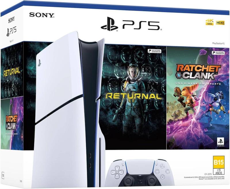 Consola Playstation 5 Slim Edición Standard con Lector. Pack 2 Juegos Incluidos - 