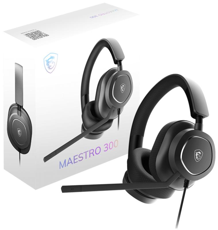 MSI Maestro 300 Auriculares Alámbrico Diadema Juego USB Type-C / USB Type-A Negro