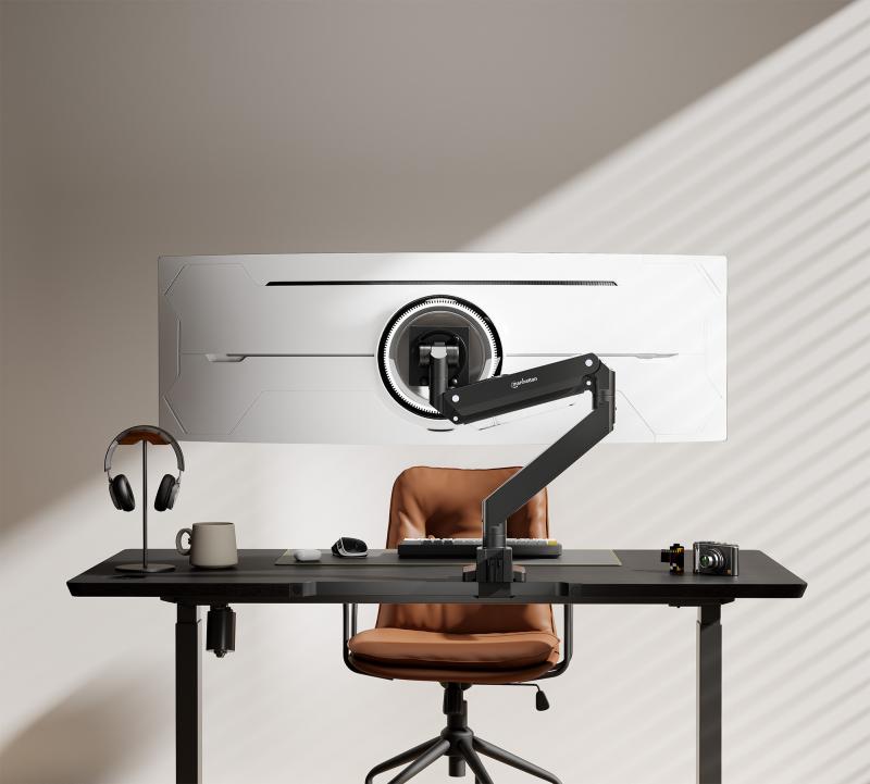 Manhattan 462594 soporte para pantalla plana 144.8 cm (57") Escritorio Negro