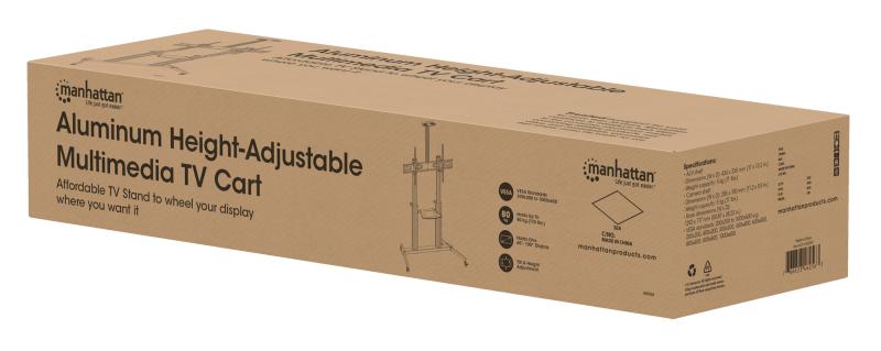 Manhattan 462563 soporte para TV 2.54 m (100") Negro, Plata