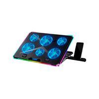 BASE ENFRIADORA BALAM RUSH EOLOX FREEZ EF707 / 17 PULG / 6 VENTILADORES / 2X USB / PANTALLA LCD / AJ