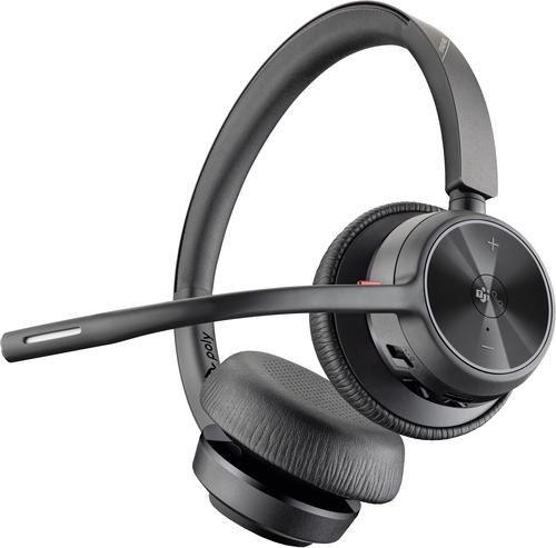 POLY Auriculares Voyager 4320 con certificación de Microsoft Teams + adaptador BT700 + Soporte de c