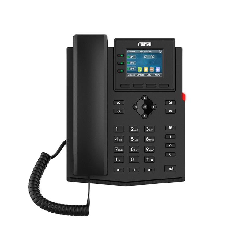 Teléfono 2 Hilos para switch PN8 y PN24 /empresarial para 4 líneas SIP con pantalla LCD de 2.4 pul