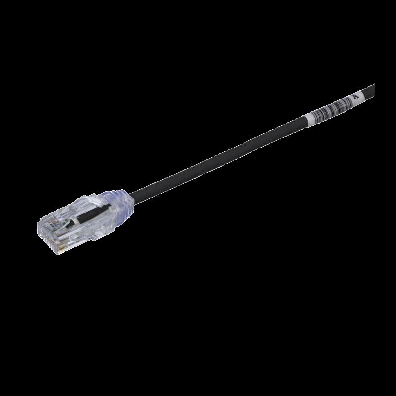 Cable de Parcheo TX6, UTP Cat6, Diámetro Reducido (28AWG), Color Negro, 0.5 m UTP28SP0.5MBL