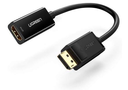 Ugreen 40363 adaptador de cable de vídeo 0.25 m DisplayPort HDMI Negro
