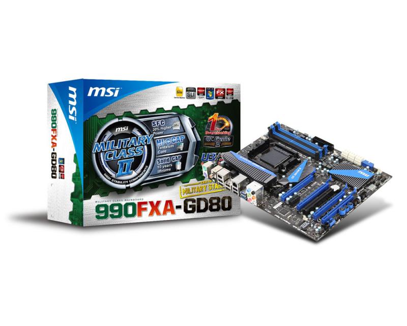 MSI 990FXA-GD80 placa base AMD 990FX Socket AM3 ATX