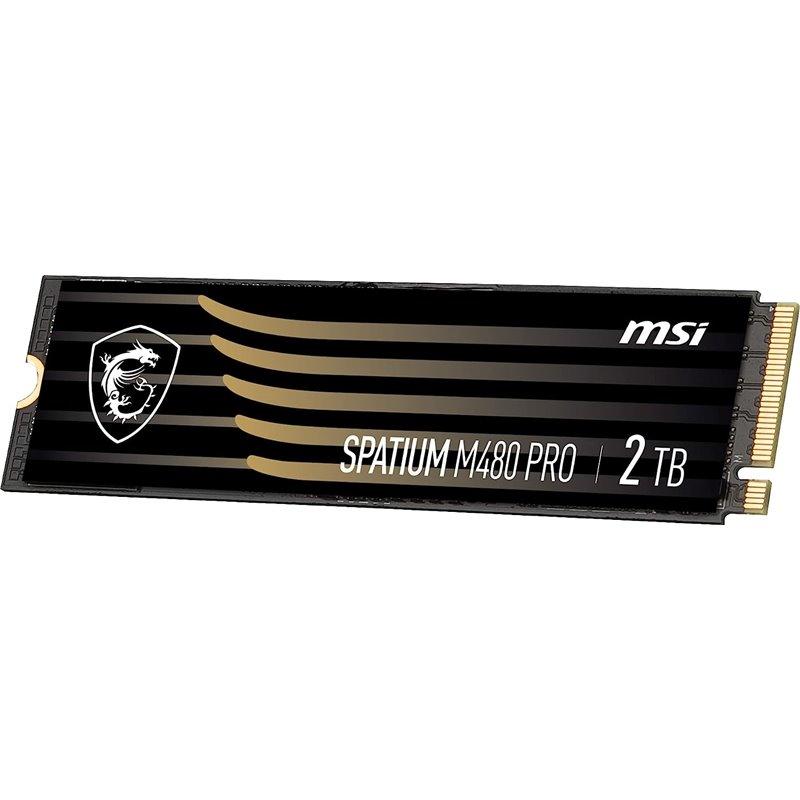 MSI SPATIUM M480 PRO PCIE 4.0 NVME M.2 2TB unidad interna de estado sólido PCI Express 4.0 3D NAND