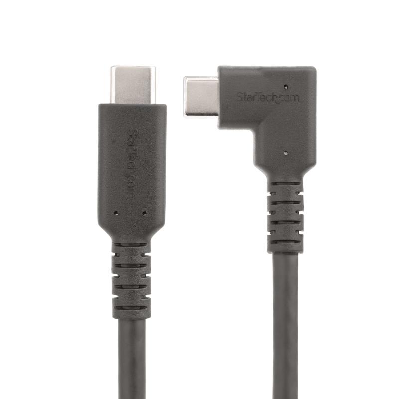 StarTech.com Cable de 50cm USB-C Resistente Acodado a la Derecha - USB 3.2 Gen 2 (10 Gbps) - Cable d