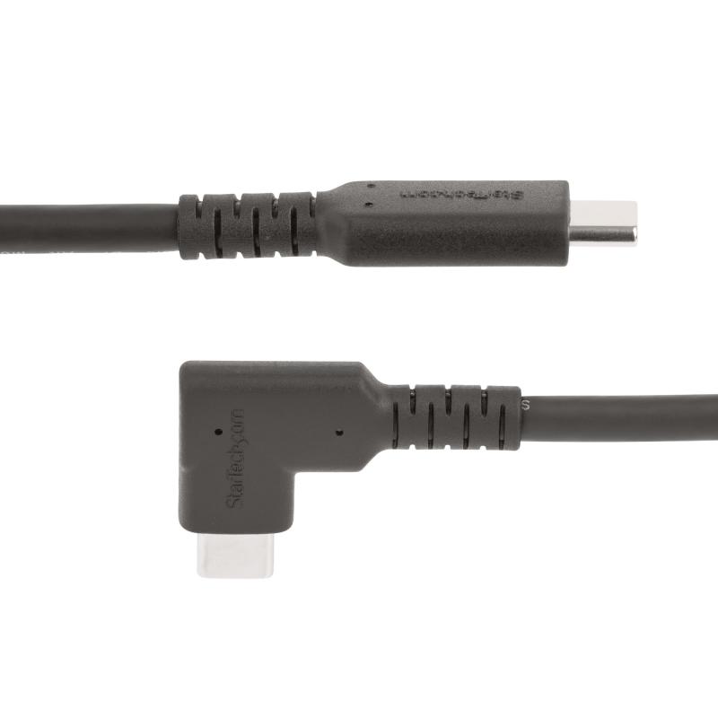 StarTech.com Cable de 50cm USB-C Resistente Acodado a la Derecha - USB 3.2 Gen 2 (10 Gbps) - Cable d