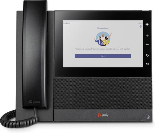 POLY Teléfono multimedia empresarial CCX 600 para Microsoft Teams y habilitado para PoE