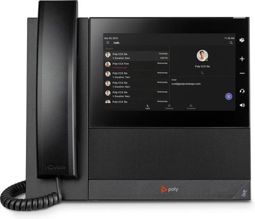 POLY Teléfono multimedia empresarial CCX 600 para Microsoft Teams y habilitado para PoE