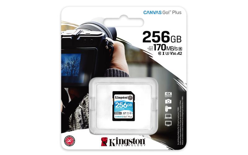 Kingston Technology Canvas Go! Plus 256 GB SD UHS-I Clase 10