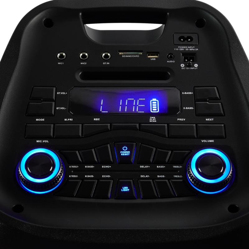 Vorago KSP-600 altavoz portátil y para fiesta Negro 80 W