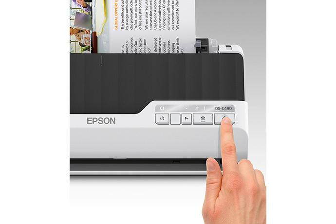 Epson DS-C490 Escáner alimentado con hojas Negro, Gris