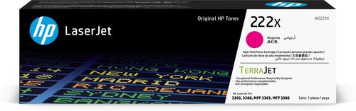 HP Cartucho de tóner Original LaserJet 222X alto rendimiento, magenta