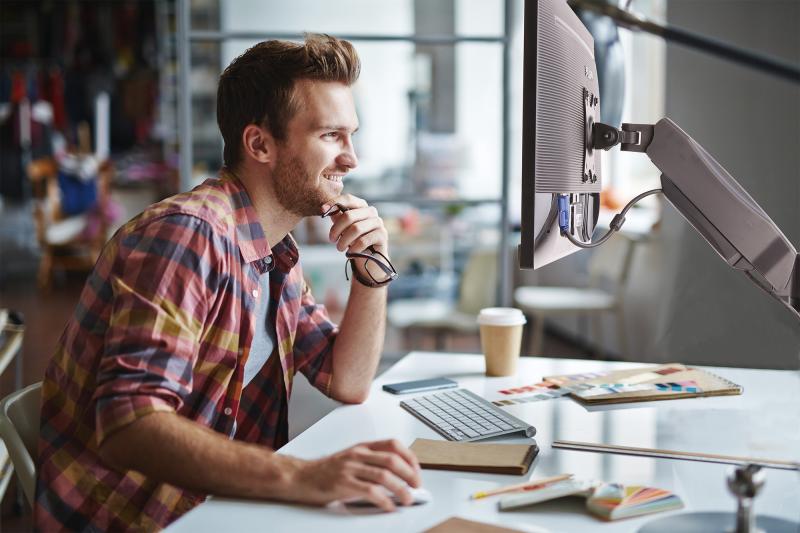 Manhattan Soporte de aluminio con pistón de gas para un monitor