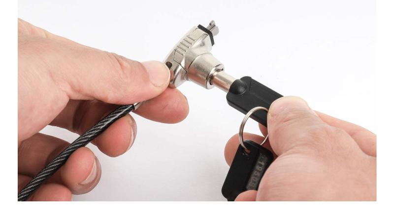 Manhattan Candado de seguridad Nano para laptop, con llave Candado antirrobo para laptop, dos llaves
