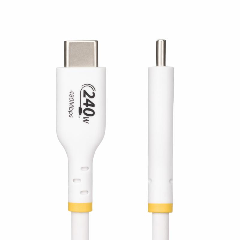 StarTech.com Cable de Carga para Portáti USB-C de 4m - Cable USB Tipo C USB 2.0 para Laptop - Blanc