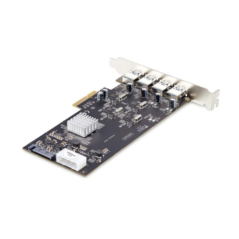 StarTech.com Tarjeta PCI Express de 4 Puertos USB-A - Tarjeta PCIe USB 3.2 de 5Gbps - 4 Controladore