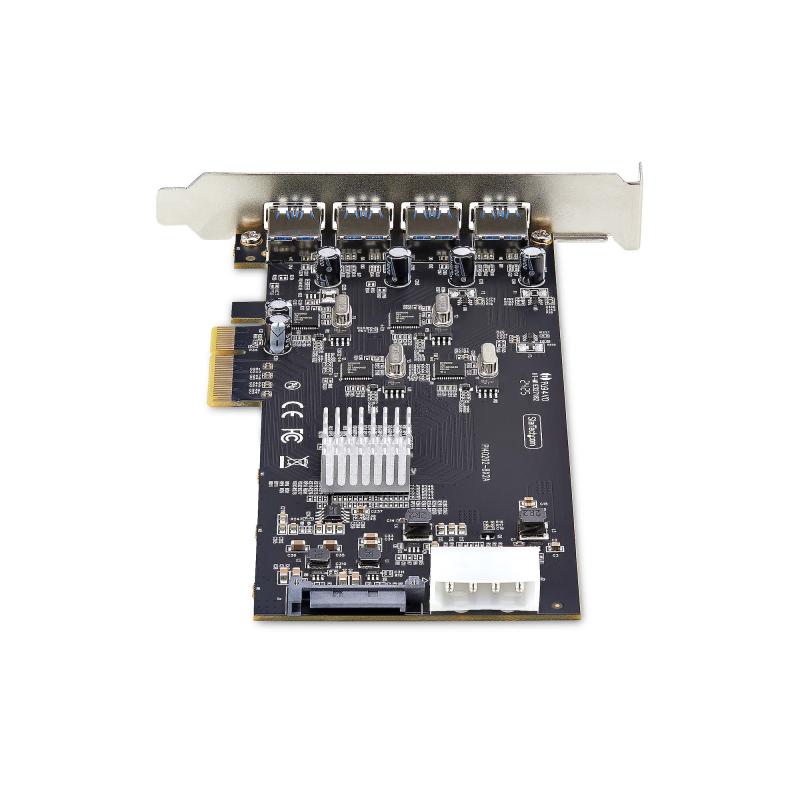 StarTech.com Tarjeta PCI Express de 4 Puertos USB-A - Tarjeta PCIe USB 3.2 de 5Gbps - 4 Controladore