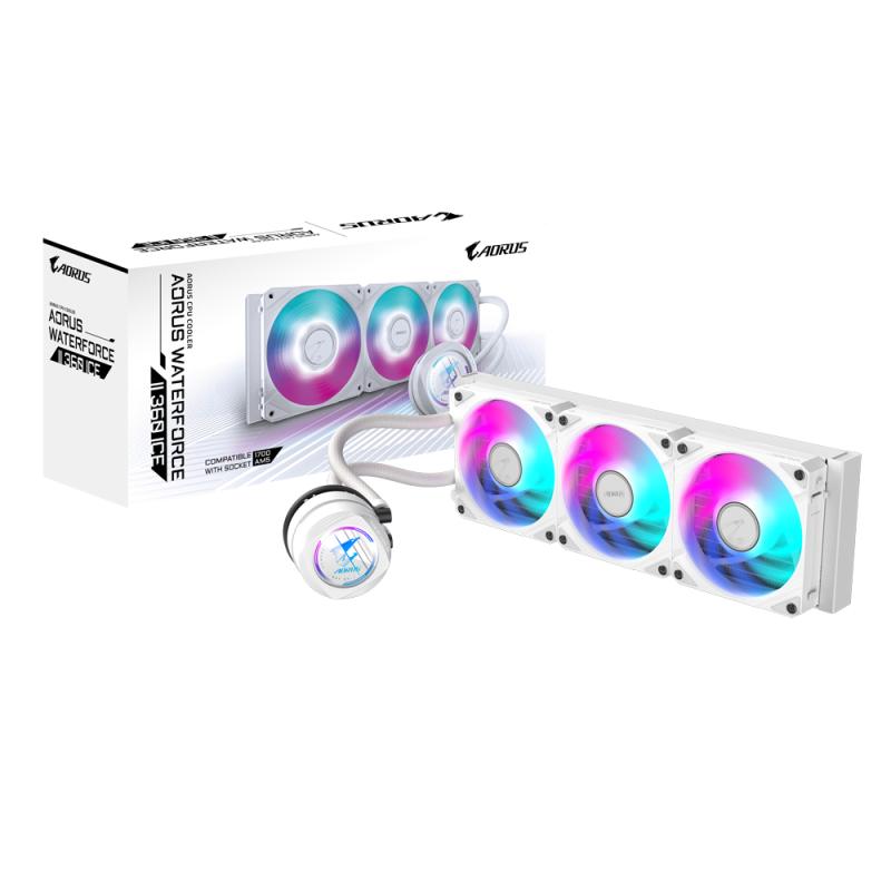 GIGABYTE AORUS WATERFORCE II 360 ICE Procesador Refrigerador de líquidos todo en uno 12 cm Blanco
