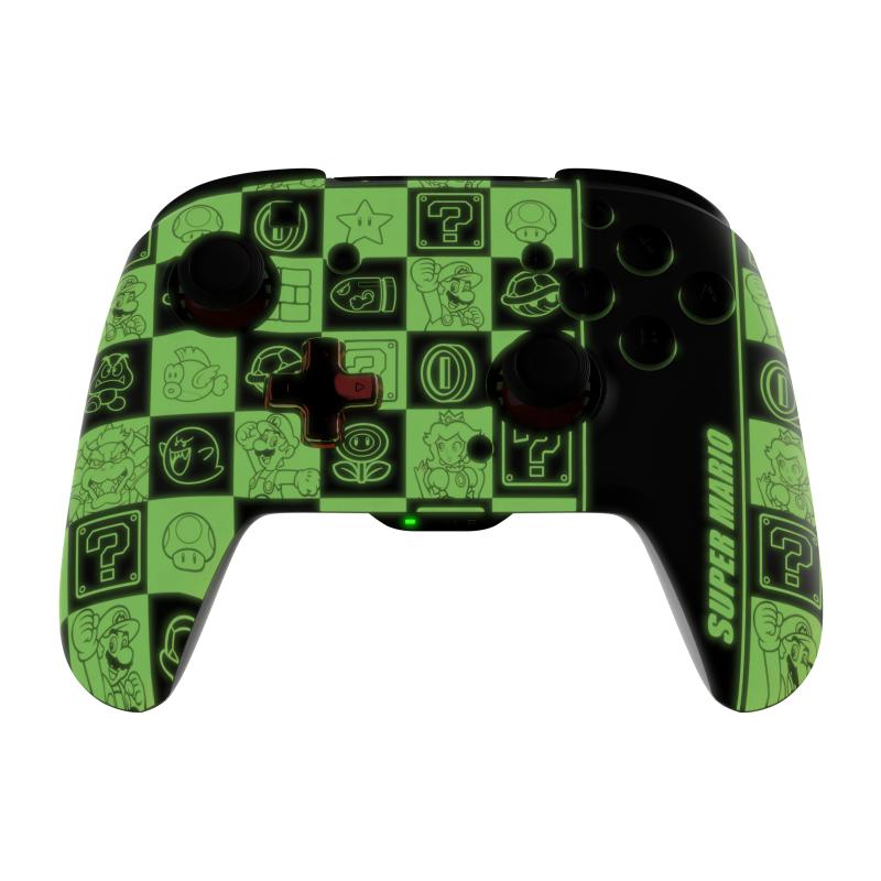 PDP REMATCH GLOW Negro, Verde, Rojo Gamepad Analógico/Digital Nintendo Switch, Consola Nintendo Swi