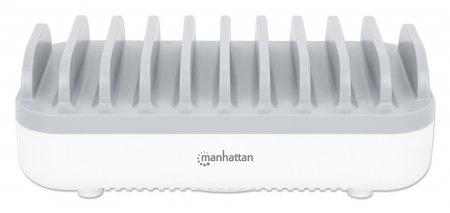 Manhattan 180856 organizador para estación de carga Montado sobre el escritorio Plástico Blanco