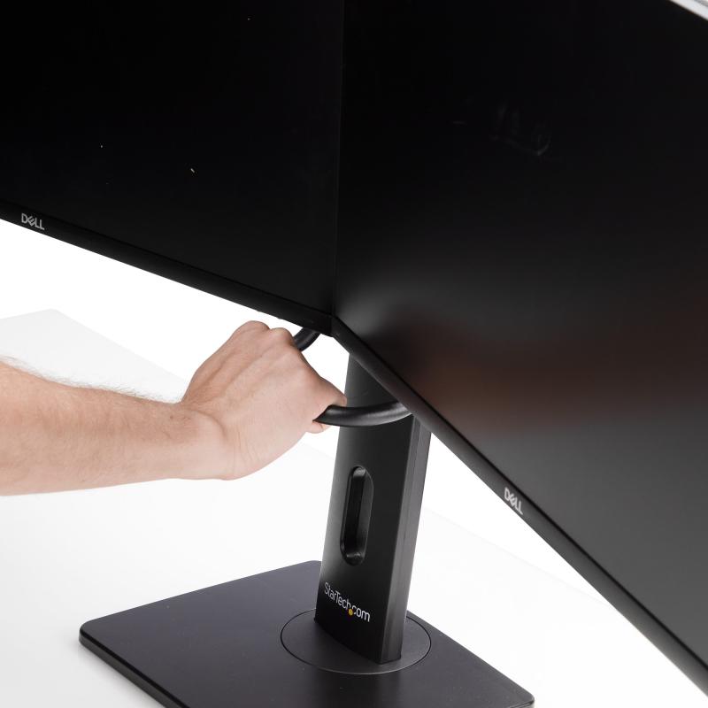StarTech.com Soporte de Escritorio de Travesaño para Dos Monitores de 27 Pulgadas - Capacidad de 12