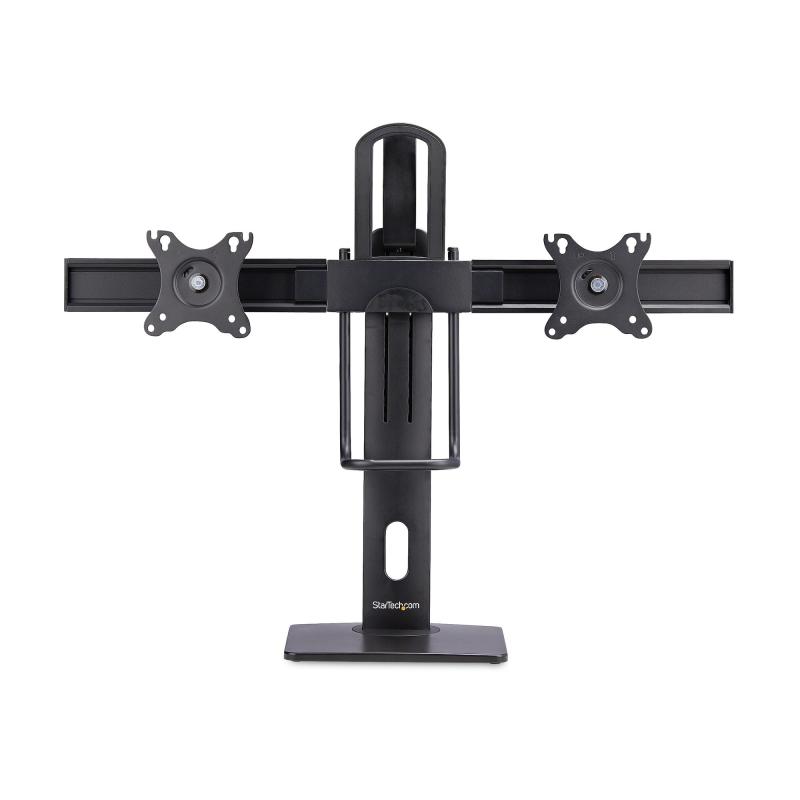 StarTech.com Soporte de Escritorio de Travesaño para Dos Monitores de 27 Pulgadas - Capacidad de 12