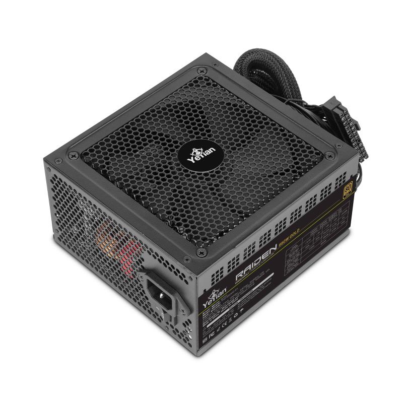 YEYIAN FUENTE DE PODER 80+ ORO 650W - PCIE GEN5, ATX, CONDENSADORES ALTA CALIDAD, INC. OCP/OCP/UV/OT