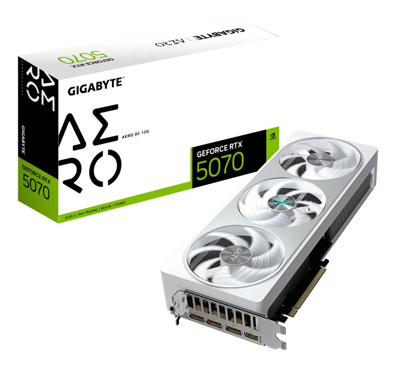 GIGABYTE GeForce RTX 5070 AERO OC 12G NVIDIA 12 GB GDDR7