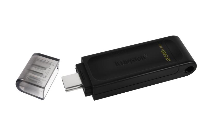 Kingston Technology DataTraveler 70 unidad flash USB 256 GB USB Tipo C 3.2 Gen 1 (3.1 Gen 1) Negro