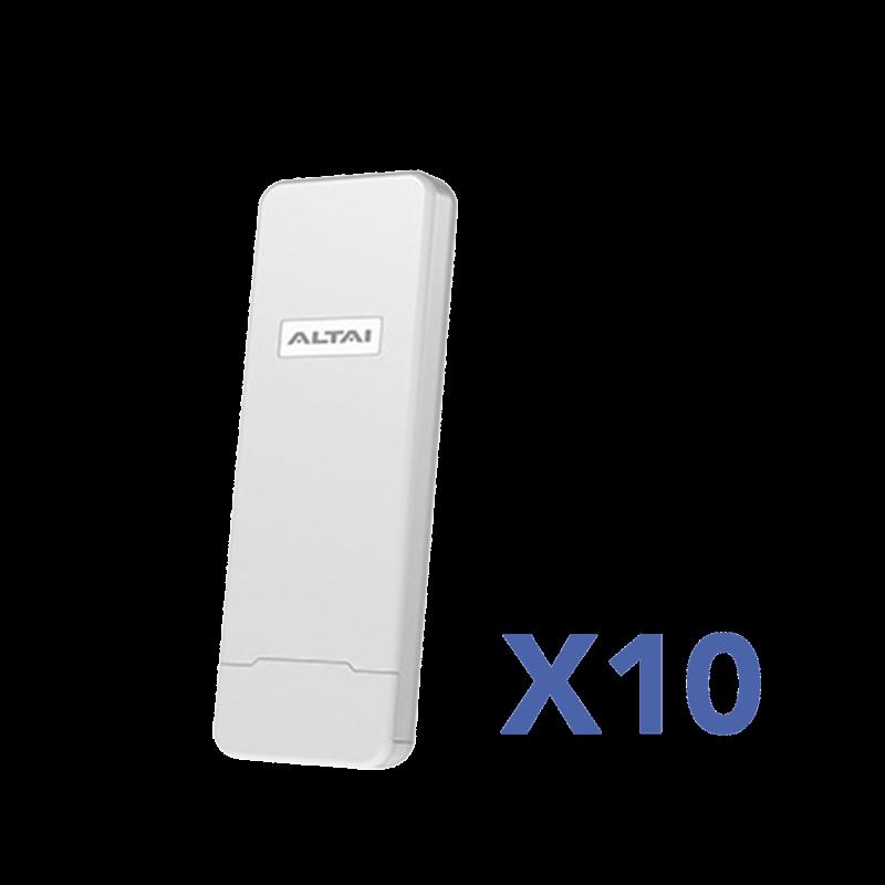 Paquete de 10 Puntos de Acceso C1N Super Wi-Fi, PTP y PTMP en 2.4 GHz , Con Antena Integrada Sectori