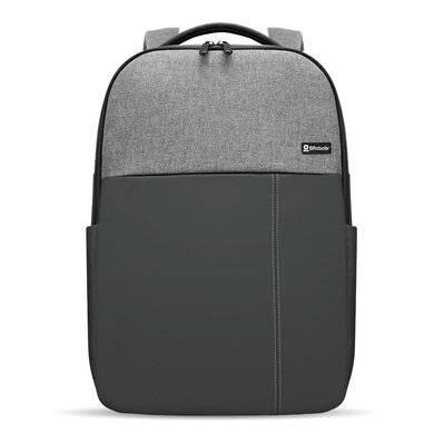 Mochila 15.6 Pulgadas - Praga, Con Asa acolchada, Impermeable, Backpack, Negro con Gris, BROBOTIX 60