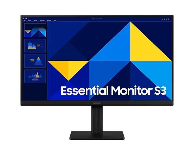 MONITOR SAMSUNG 22 PULGADAS - Essential S3, S30GD, IPS, FHD, PLANO, 100Hz, 5ms, LS22D300GALXZX