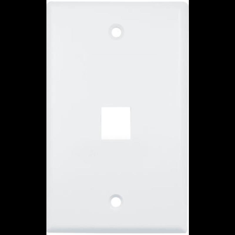 Placa de Pared (Face Plate) / 1 Puerto / Color Blanco / Caja con 20 Piezas / ABS DS-1FPA1-A