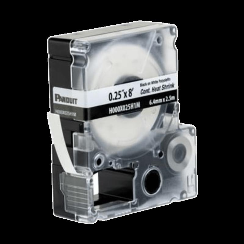 CASSETTE D ETIQUETAS CONTINUA TERMO CONTRACTIL  .25 IN D/ANCHO X 2.4M D/LARGO H000X025H1M