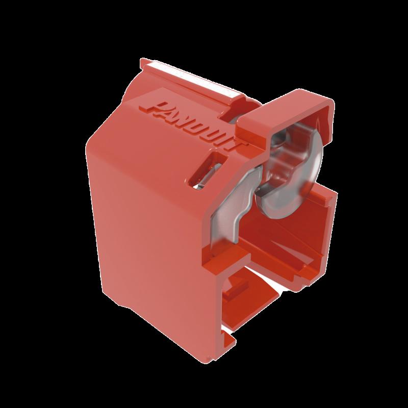 Kit de 10 Dispositivos Recubiertos para Impedir Desconexión de Plug RJ45, Color Rojo, Incluye Herra