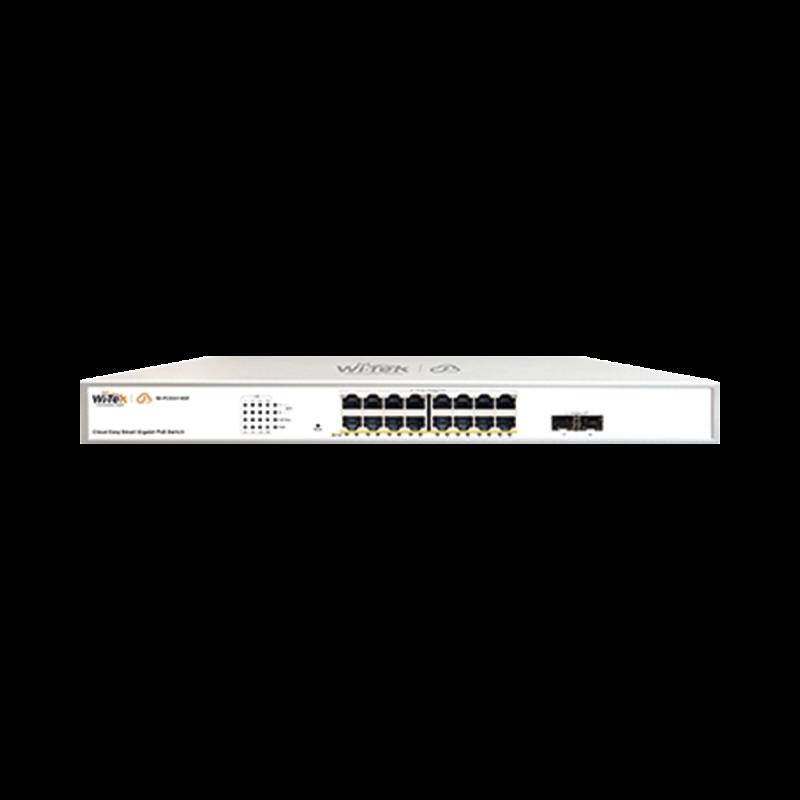 Switch Administrable PoE  / 16 puertos PoE af/at Gigabit /  2 x SFP Gigabit / Administración Cloud 