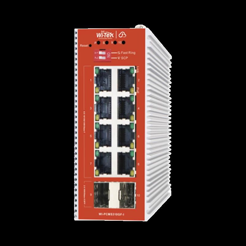 Switch L2+ PoE Industrial / Administración Cloud-Web-CLI / 8 Puertos PoE af/at 100/1000 Mbps / 2 Pu