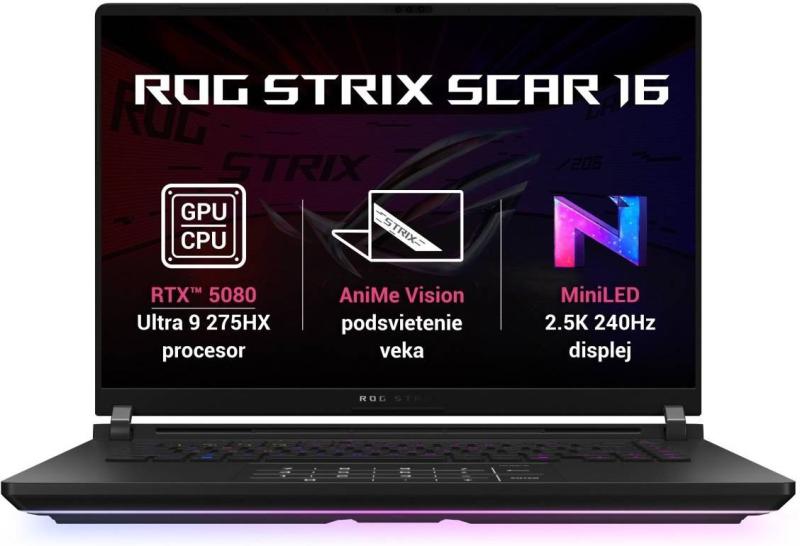 ASUS Gaming ROG SCAR 16 (2025) G635LW-RW037W Intel Core Ultra 9 275HX - NVIDIA GeForce RTX 5080, 32G