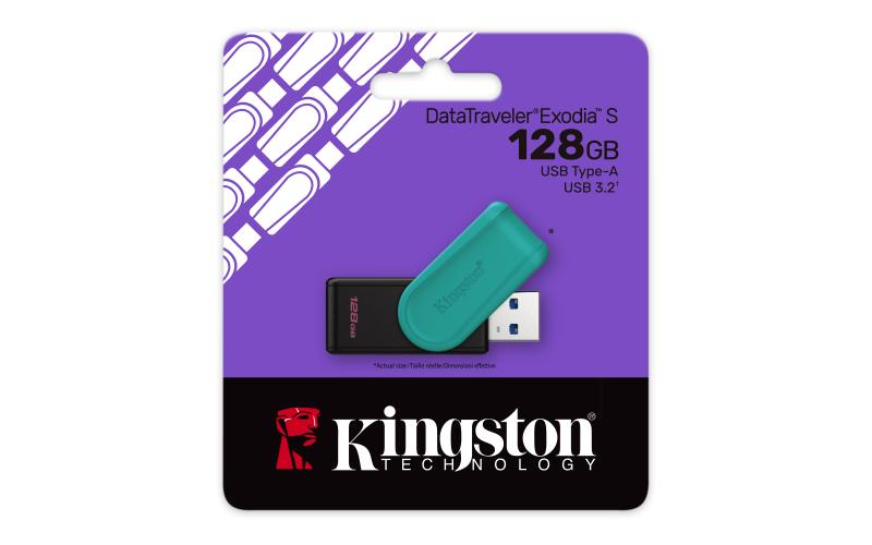 Kingston Technology DataTraveler Exodia S unidad flash USB 128 GB USB tipo A 3.2 Gen 1 (3.1 Gen 1) N