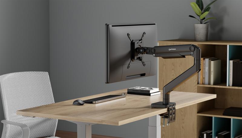 Manhattan 462570 soporte para pantalla plana 124.5 cm (49") Escritorio Negro